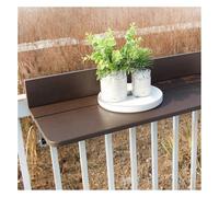 Space-Saving Aluminum Folding Balcony Bar Table - 47.2"x10.6" - Perfect Outdoor Side Table for Small Balconies, Deck Railings & Patio Dining Spaces