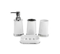 Space-Saving Bathroom Shelving Systems Toilet Roll Rack Hygienic Toothbrush Stand Soap Dispenser Quick Assembly Bathroom Storage Solution Set