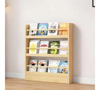 Space-Saving Behind The Door Bookshelf - 3/4/5-Tier Wooden Bookcase with Open Shelves - Wall-Mounted Storage for Toys, Books, & More - Narrow Design