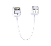 Space Saving Cat6A Ethernet Cable Flat, White 0.5 METERS