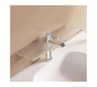 Space-Saving Clear Acrylic Over Faucet Shelf - No Drill U-Shaped Bathroom Sink Organizer for Easy Access and Clutter-Free Storage