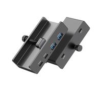 Space Saving Clip on USB Hub Provides 10Gbps Transfer Speed and Stable Energy for Multiple Devices on Clean Desktops Space Saving Hub