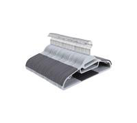 SONGMICS Set of 50 Plastic Hangers, Coat Hangers with U-Shaped Opening, Non-Slip, Space-Saving, 0.5 cm Thick, 41.5 cm Long, 360° Swivel Hook, Light and Dark Grey CRP41G-50