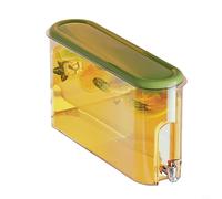 Space Saving Cold Kettle Beverage Dispenser with Faucet, Perfect for Refrigerator Organization (Green)