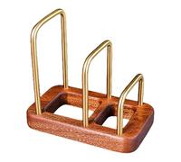 Space Saving Cutting Board Holder with Nonslip Wooden Base Countertop Storage Rack Chopping Board Organiser Stand