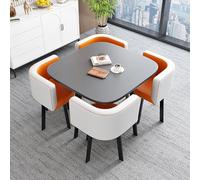 Space-Saving Dining Table Set for 4 - Round/Square Kitchen Table & Chairs for Small Spaces - Compact Dining Room Furniture for Apartments and Tiny Homes