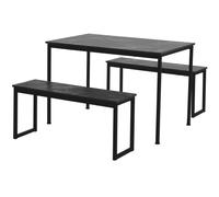 Space-Saving Dining Table Set for 4 with Bench - Stylish Kitchen & Patio Dinette for Outdoor Entertaining and Dining