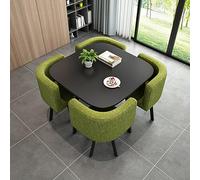 Space-Saving Dining Table Set with 4 Chairs Versatile Meeting & Reception Table for Dining Rooms Cafés and Small Spaces - Stylish & Functional Design (Color)