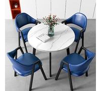 Space-Saving Dining Table Set with Chairs Ideal for Office Coffee Areas Hotel Lobbies Beau Salons & Movie Theaters Perfect for Business Meetings & Negotiats