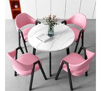 Space-Saving Dining Table Set with Chairs - Versatile Office Coffee Table for Hotel Lobbies Beau Salons and Movie Theaters - Ideal for Business Meetings and Negotiats