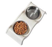 Space Saving Dog Bowl - Reusable Slow Feeder, Pet Feeder with Double Food Dish, Puppy Bowls with Spill Proof Design, Pet Feeding Station Accessories, Feline Bowl for Daily Use