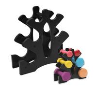 Space-Saving Dumbbell Rack Stand, 3-Tier Triangular Dumbbell Tree Holder, Compact Home Gym Storage Organizer with Carry Handle, Fits Small Spaces (23x22.5x9cm/9.1''X8.9''X3.54'')