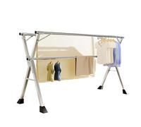 Space-Saving Expandable Drying Rack Adjustable Balcony Clothes Dryer Steel Laundry Rack for Sheets Compact and Portable 160cm Versatile Indoor/Outdoor Use