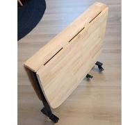 Space-Saving Extendable Folding Dining Table with Wheels - Easy Assembly Butterfly Design, Multifunctional Wood Sewing Table for Small Spaces