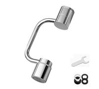 Space Saving Faucet Extension Arm with Ergonomic Designs Prevents Water Splashing During Hand Washing Dish Cleaning Faucet Elongator