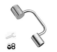 Space Saving Faucet Extension Arm with Ergonomic Designs Prevents Water Splashing During Hand Washing Dish Cleaning Faucet Elongator