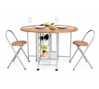 Spot On Dealz Folding Dining Table Drop Leaf Table And Chairs Space Saving Fold Away Butterfly Kitchen Breakfast Bar