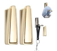 Space Saving Foldable Hooks, 2025 New Heavy Duty Wall Mounted Hangers, Ideal Choice in Bedroom Bathroom Entryway Closet for Towels Coats Bags Hats (2, Gold)