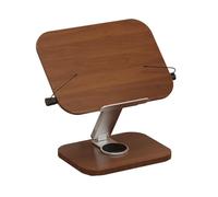 Space Saving Foldable Laptop Stand With Wood And Aluminum Design For Efficient Storage Cookbook Brackets Holder Aluminum Desk Holder