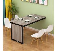 Space-Saving Foldable Wall-Mounted Dining Table for Kitchen & Office Compact Brown Design Perfect for Small Spaces & Modern Decor Invisible Wall Table
