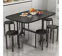 Space-Saving Folding Drop Leaf Table 100x60cm, Versatile Brown Indoor/Outdoor Dining Table, Compact Design for Small Kitchens & Patios, Perfect for Small Spaces