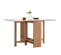 Space Saving Folding Table, Oak Drop Leaf Dining Table, Solid Woodrectangular Kitchen Table, Three Forms of Folding Table for Home Kitchen, 51.2" X 31.5" X 29.5"