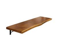 Space-Saving Folding Wall-Mounted Table, Drop Leaf Solid Wood Desk for Kitchen, Dining, Office, Workbench - Compact 100x45x5cm Floating Desktop