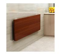 Space-Saving Folding Wall Mounted Table Wooden Wall Desk for Small Spaces Laundry Room Home Office Basement Kitchen - Walnut Finish 40x30cm