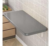 Space-Saving Folding Wall Table - 80x50cm Grey Drop Leaf Desk for Kitchen Dining Room Laundry & Office - Versatile Floating Desk Solution