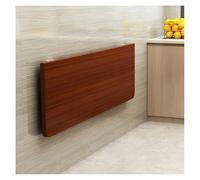 Space-Saving Folding Wall Table - Mounted for Small Spaces, Home Office, Kitchen, Garage, Basement - Stylish Walnut Finish (40 x 24cm)