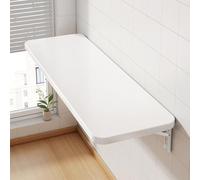 Space-Saving Folding Wall Table with Adjustable Shelf - Easy to Install, Perfect for Study Rooms, Bars, Balconies & Living Rooms - Multi-Functional Design for Small Spaces