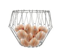 Space-Saving Geometry Design - Foldable Fruit Basket, Transformable Container with Rotating Base, Tabletop Foldable Basket for Fruit Vegetable Snack, Kitchen Supplies, Multi-Purpose Food Storage