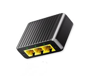 Space Saving Gigabit Ethernet Splitter 1000Mbps High Speed Data Transfer for Home Offices School Metal Net Center