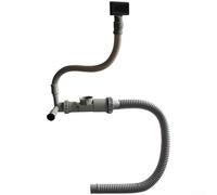 Space Saving Gray Drain Pipe With 45 Degree Angle For Single Basin Sinks Anti Smell Trap Built In Thickened Pp Material With Steel Wire For Durability Fits Standard G1 1/2 Inch Fittings Easy Install