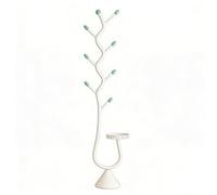 Space-Saving Hall Tree with Sto - Cact Coat Rack for Entryway, Foyer, Corridor, Bedroom, Living Room - White, Single Layer Design