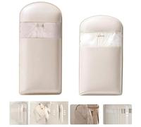 Space Saving Hanging Garment Bags: 2Pcs Self Compression Zipper & Heavy-Duty Waterproof Design Compression Garment Bag Wardrobe Storage for Travel Closet Organization Winter Clothes (S+ M)