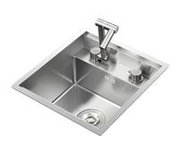 Space-Saving Invisible Kitchen Bar HJYBFA Foldable Faucet Cover, Stainless Steel, Compact Design for RV/Apartment, with Siphon Drain(32 * 43 23cm)
