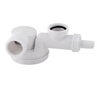 Wirquin Single Space Saving Kitchen Sink Drain Waste Trap 1 1/2" x 40mm Dish Washer Input