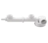 Space Saving Kitchen Sink Drain Waste Trap 1 1/2" x 40mm Dish Washer Input
