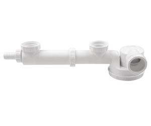 Space Saving Kitchen Sink Drain Waste Trap 1 1/2" x 40mm Dish Washer Input