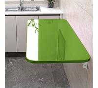 Space Saving Laundry Folding Table Sturdy Wooden Wall Table with Heavy Duty Bracket Green Floating Table for Kitchen & Laundry Room Compact Design 70x30cm