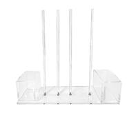 Space-Saving Lid Rack, Heavy-Duty Acrylic Holder, 9.65in Secure Grip Base for Organization, Moisture-Resistant Material, Organizational Piece with Polished Edges, Kitchen Accessory for Wall Home Drink