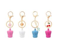 Space Saving Lip Care Keychain Silicone Lips Gloss Holder For Essential Oils Perfumes Travel Necessities Lip Balm Caps