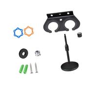 Space Saving Microphone Wall Mount Holder Tray with Desktop Stand for Efficient Work Place Organization Wall Rack