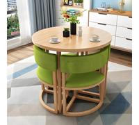 Space Saving Modern Dining Table Set for 4 Round Table & Chairs Perfect for Living Room Kitchen Conference Room Reception Area Stylish Design