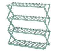Space-Saving Multi-Layer Foldable Shoe Rack Large Capacity Shoe Cabinet for Home & Dormitory 68cm Green Simple Design for nized Footwear Storage