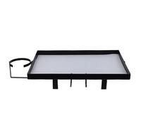 Space-Saving Nightstand Shelf with Cup Holder - Carbon Steel Bedside Tray for Bunk Beds & Dorm Rooms Holds Up to 30 lbs Perfect for Small Spaces