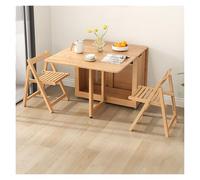 Space-Saving Oak Folding Butterfly Dining Table Set with Hidden Storage Chairs 67in Drop Leaf Table for Small Kitchens & Dining Areas Stylish & Functional Design