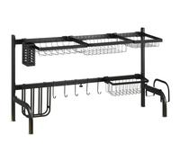 Space Saving Over The Sink Dish Drying Rack, 2 Tier Adjustable Dish Drainer