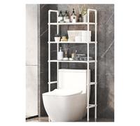 Space-Saving Over The Toilet Storage Rack - Metal Bathroom Stylish Toilet Shelf with Standing Design Available in Black & White Perfect for Maximizing Bathroom Space